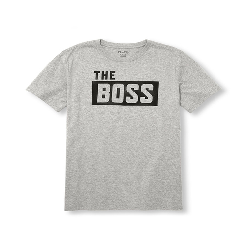 Mens Daddy And Me Short Sleeve 'The Boss' Matching Graphic Tee
