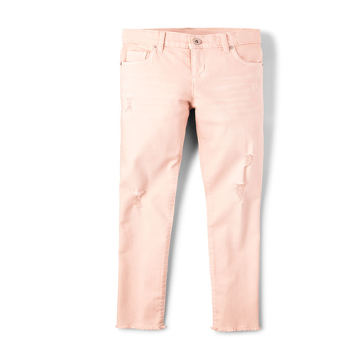 

s Distressed Denim Super Skinny Jeans - Pink - The Children's Place