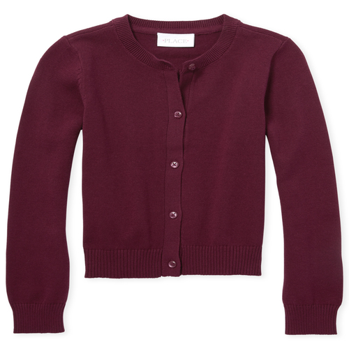 

Girls Uniform Cardigan - Red - The Children's Place