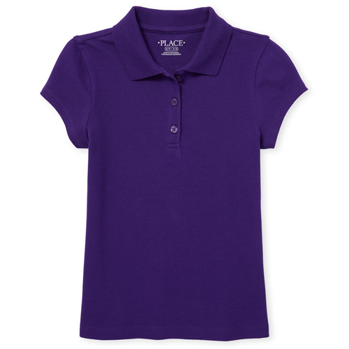 

s Uniform Pique Polo - Purple - The Children's Place