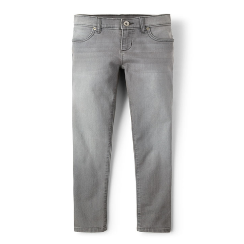Girls Denim Woven Jeggings - Gray Star Wash
