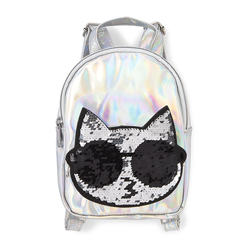Girls Flip Sequin Cat Mini Backpack