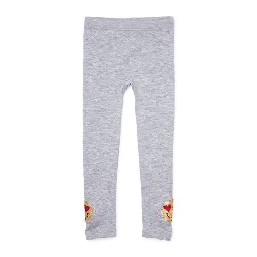 Girls Flip Sequin Emoji Fleece Leggings Girls Flip Sequin Emoji Fleece Leggings