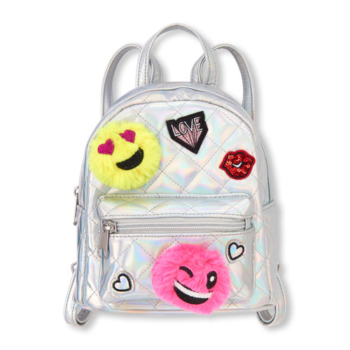 S Bags The Children Place Free Shipping S Emoji Quilted Holographic Mini Backpack