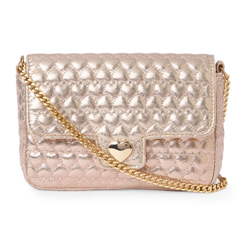 S Bags The Children Place Free Shipping S Rose Gold Metallic Quilted Heart Bag