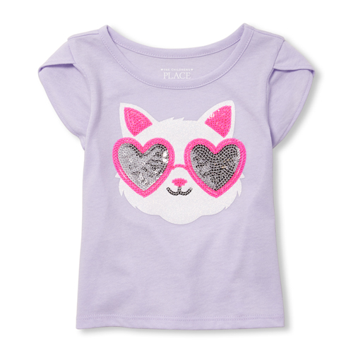 

s Baby And Toddler Embellished Top - Purple - The Children's Place