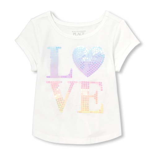 

s Baby And Toddler Embellished Top - White - The Children's Place