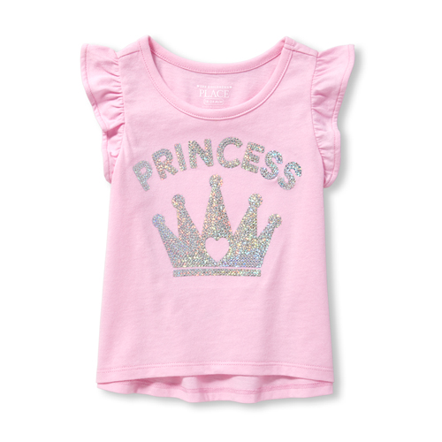 

s Baby And Toddler Glitter Top - Pink - The Children's Place