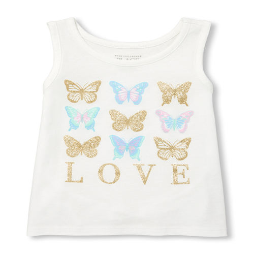 

s Baby And Toddler Mix And Match Glitter Tank Top - White - The Children's Place