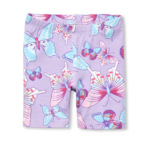 

Newborn Baby And Toddler Matchables Print Bike Shorts - Purple - The Children's Place