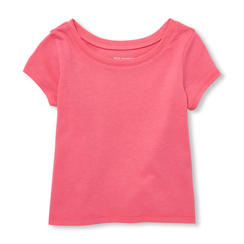

s Baby And Toddler Matchables Short Sleeve Top - Pink - The Children's Place