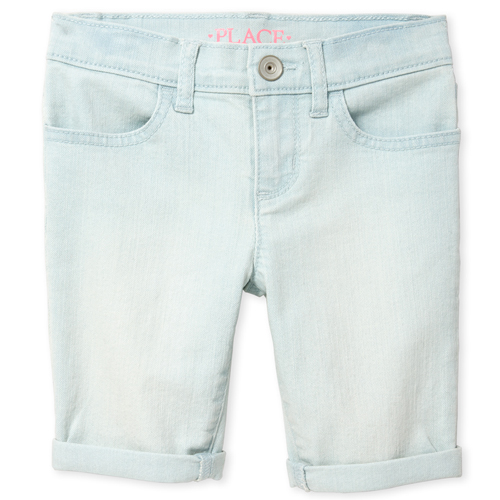 

s Roll Cuff Denim Skimmer Shorts - The Children's Place