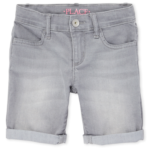 

s Roll Cuff Denim Skimmer Shorts - The Children's Place