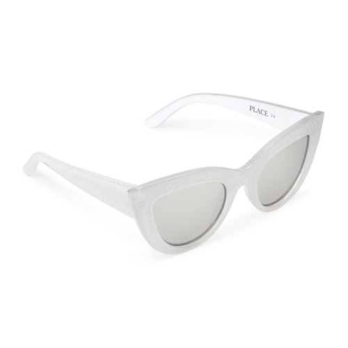 

Baby Girls Toddler Glitter Cat Eye Sunglasses - Metallic - The Children's Place