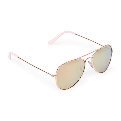 

Girls Metal Aviator Sunglasses - Metallic - The Children's Place