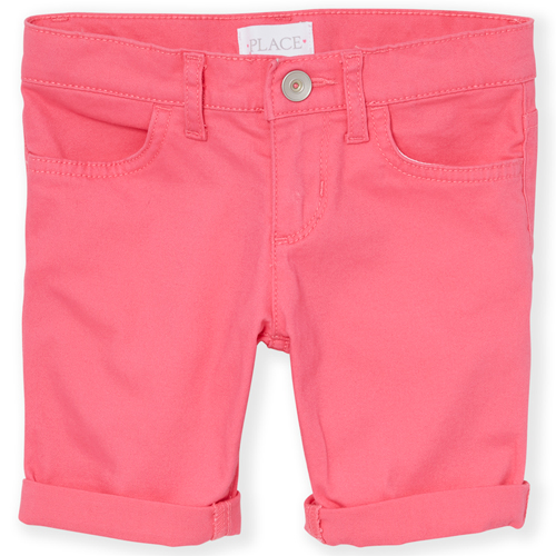 

s Roll Cuff Skimmer Shorts - Pink - The Children's Place