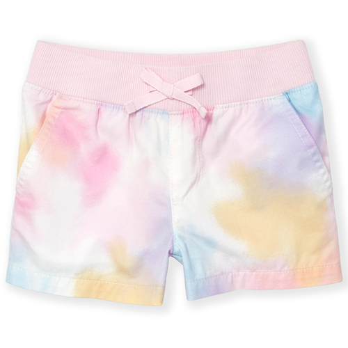 

s Tie Dye Pull On Shorts - White - The Children's Place