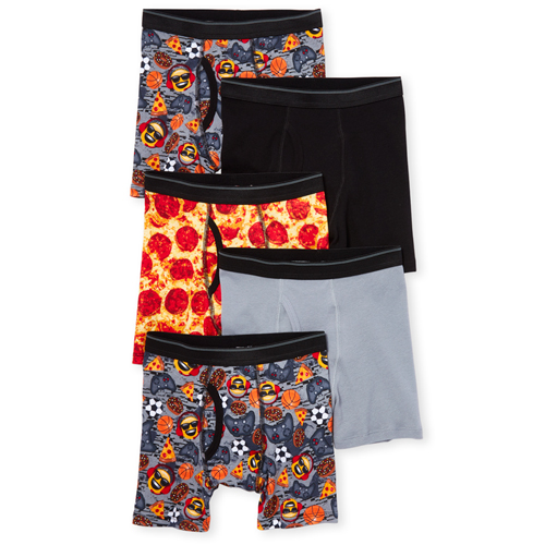 

Boys Boys Pizza Boxer Briefs 5-Pack - Multi - The Children's Place
