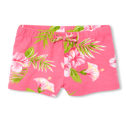 

Newborn Baby And Toddler Matchables Print Shorts - Pink - The Children's Place