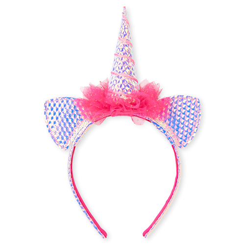

Girls Holographic Unicorn Headband - Pink - The Children's Place