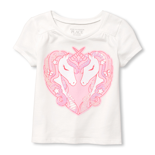 

s Baby And Toddler Embellished Top - White - The Children's Place