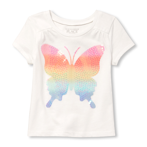 

s Baby And Toddler Embellished Top - White - The Children's Place