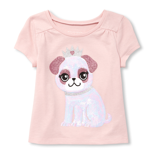 

s Baby And Toddler Embellished Top - Pink - The Children's Place