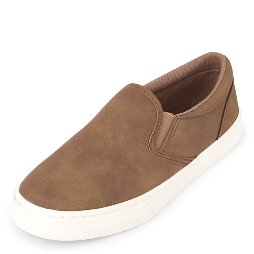 

Boys Boys Uniform Slip On Sneakers - Tan - The Children's Place