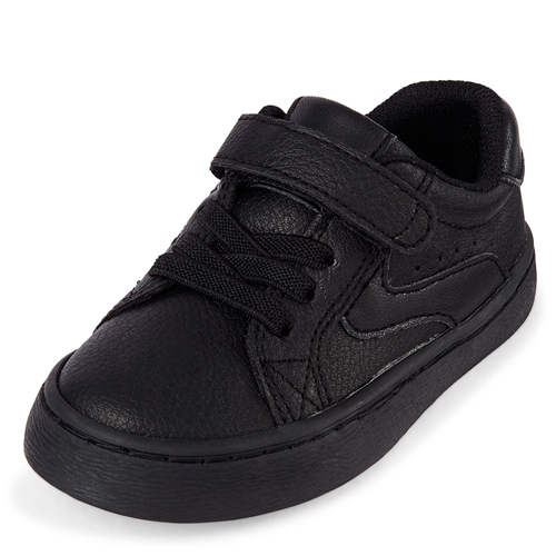 

s Toddler Boys Uniform Low Top Sneakers - Black - The Children's Place