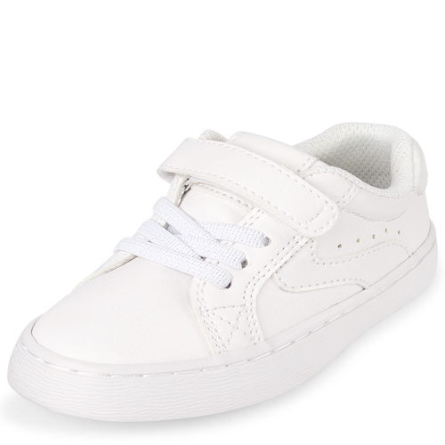

s Toddler Boys Uniform Low Top Sneakers - White - The Children's Place