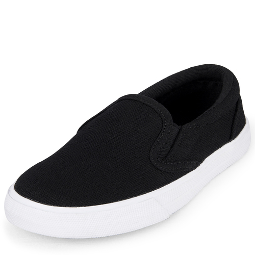 

s Toddler Boys Uniform Slip On Sneakers - Black - The Children's Place