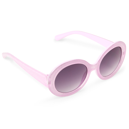 

Girls Glitter Oval Sunglasses - Pink - The Children's Place