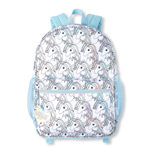 

Girls Foil Unicorn Backpack - Green - The Children's Place