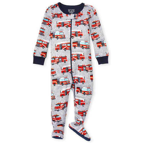 

s Baby And Toddler Boys Mom Snug Fit Cotton One Piece Pajamas - Gray - The Children's Place
