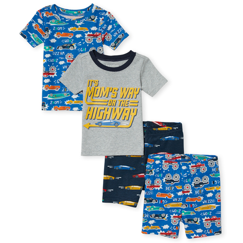 

s Baby And Toddler Boys Mom Snug Fit Cotton 4-Piece Pajamas - Multi - The Children's Place