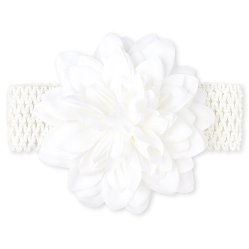 

Baby Girls Toddler Flower Headwrap - White - The Children's Place