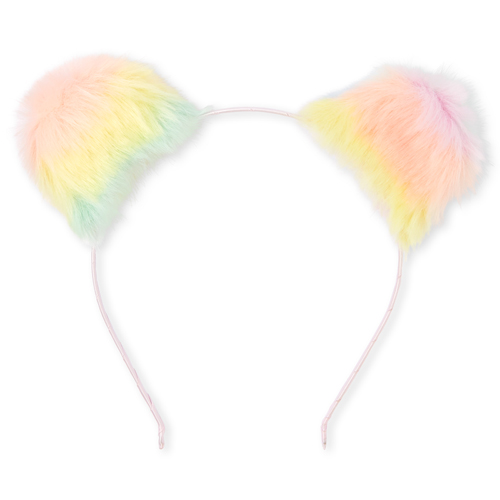

Baby Girls Toddler Faux Fur Rainbow Ears Headband - Multi - The Children's Place
