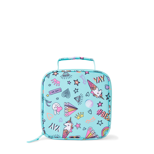 

Girls Unicorn Rainbow Doodle Lunch Box - Green - The Children's Place