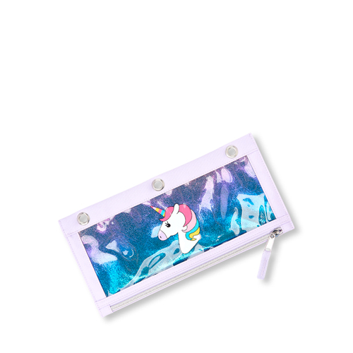

Girls Unicorn Rainbow Metallic Pencil Case - Purple - The Children's Place