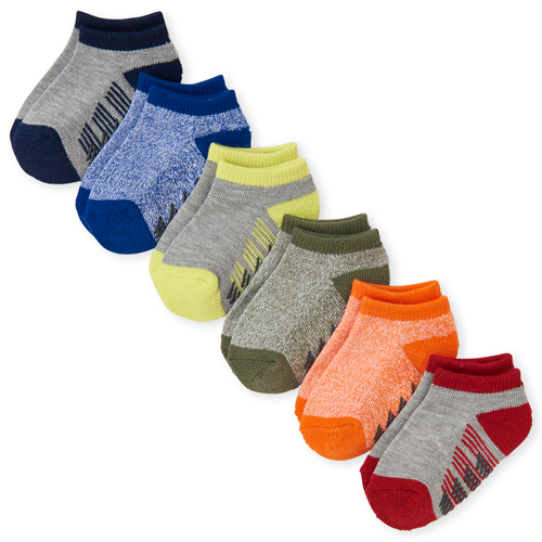 

s Toddler Boys Marled Ankle Socks 6-Pack - Multi - The Children's Place