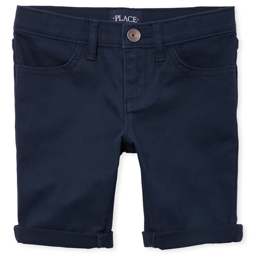 

s Roll Cuff Skimmer Shorts - Blue - The Children's Place