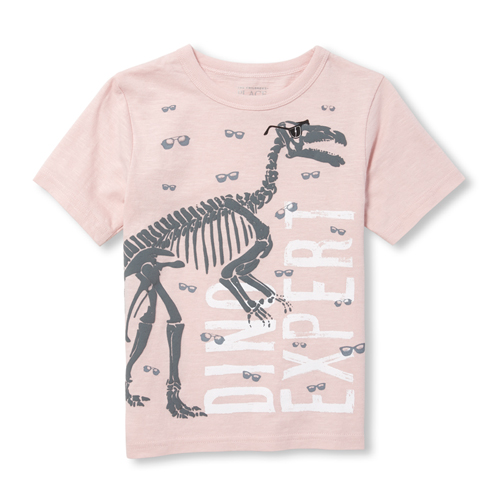 

s Baby And Toddler Boys Puff Print Dino Top - Pink - The Children's Place