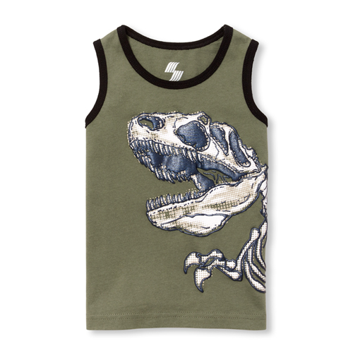 

s Baby And Toddler Boys Mix And Match Puff Print Dino Tank Top - Green - The Children's Place