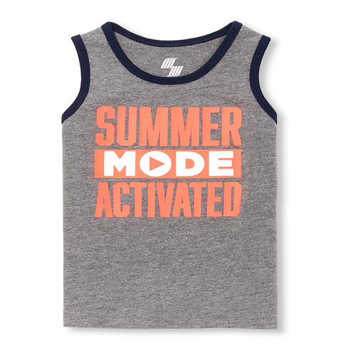 

s Baby And Toddler Boys Mix And Match Graphic Tank Top - Gray - The Children's Place