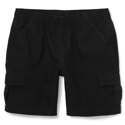 

Boys Boys Uniform Pull On Cargo Shorts - Black - The Children's Place