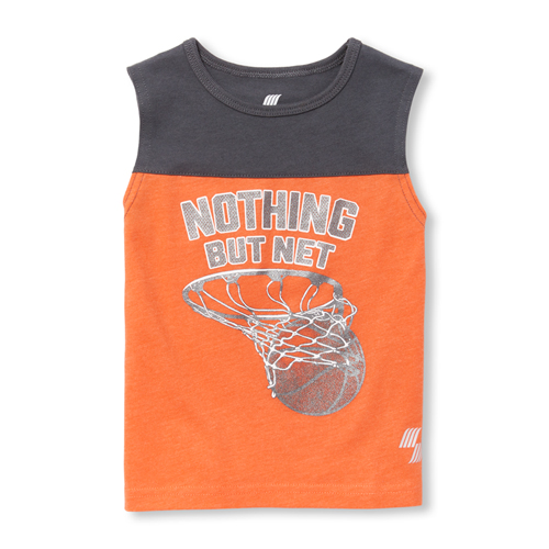 

s Baby And Toddler Boys Mix And Match Contrast Yoke Muscle Tank Top - Orange - The Children's Place