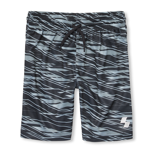 

Boys Boys Place Sport Print Basketball Shorts - Black - The Children's Place