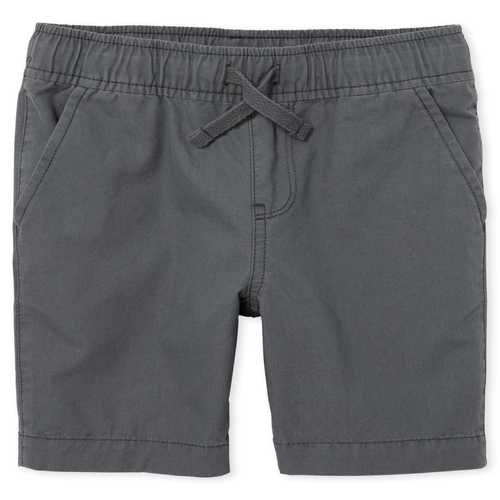 

s Boys Uniform Pull On Jogger Shorts - Gray - The Children's Place