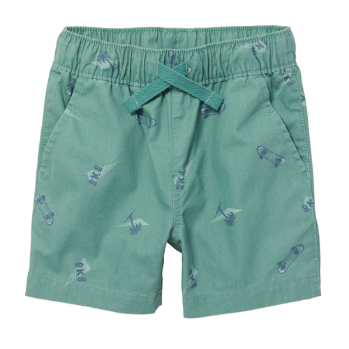 

Newborn Baby And Toddler Boys Skate Pull On Jogger Shorts - Green - The Children's Place
