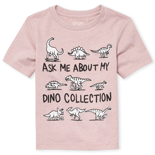 

s Baby And Toddler Boys Dino Graphic Tee - Red T-Shirt - The Children's Place